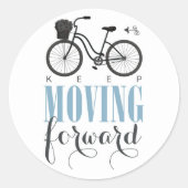 Niedlicher Motivierend Behalt mit dem Fahrrad vorw Runder Aufkleber (Vorderseite)
