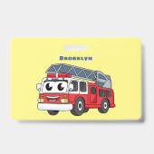 Niedlicher Motor Cartoon Ausweis (Rückseite)