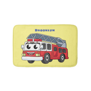 Niedlicher Motor Cartoon Badematte