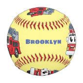 Niedlicher Motor Cartoon Baseball (Vorderseite)