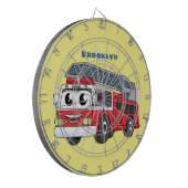 Niedlicher Motor Cartoon Dartscheibe (Vorderseite Links)