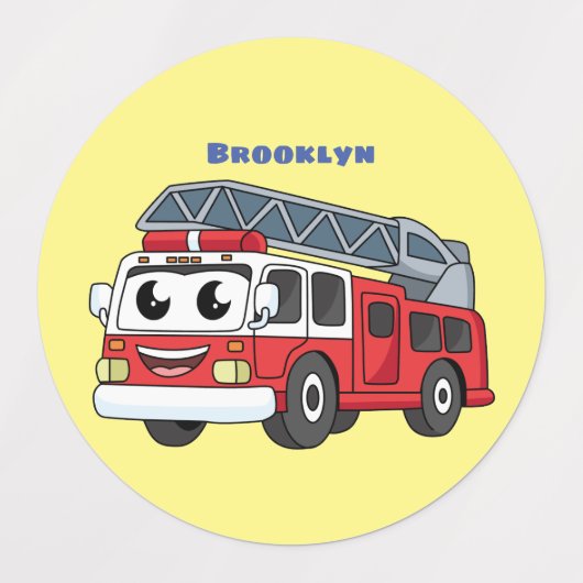 Niedlicher Motor Cartoon Etiketten (Design 1)