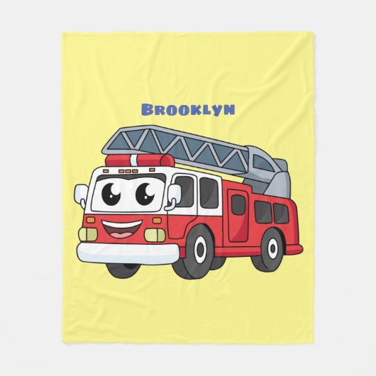 Niedlicher Motor Cartoon Fleecedecke (Vorderseite)