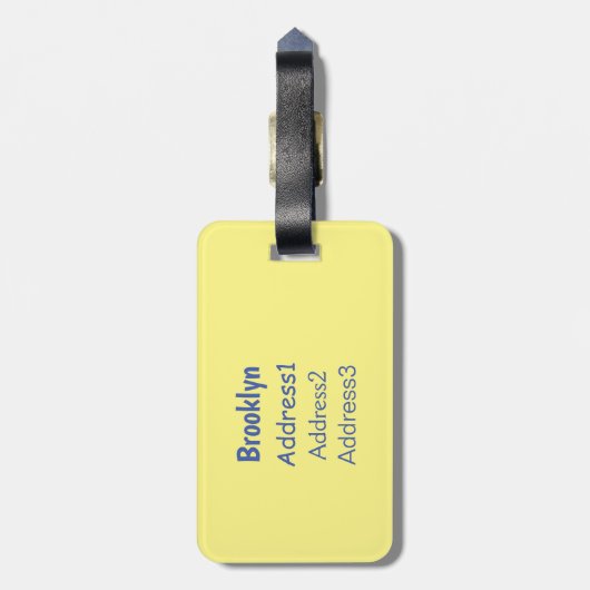 Niedlicher Motor Cartoon Gepäckanhänger (Rückseite vertikal)