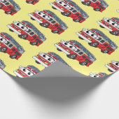 Niedlicher Motor Cartoon Geschenkpapier (Ecke)