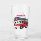 Niedlicher Motor Cartoon Glas (Vorderseite)