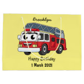 Niedlicher Motor Cartoon Große Geschenktüte (Rückseite)