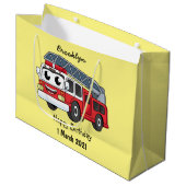 Niedlicher Motor Cartoon Große Geschenktüte (Vorderseite Schrägansicht)