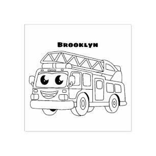 Niedlicher Motor Cartoon Gummistempel