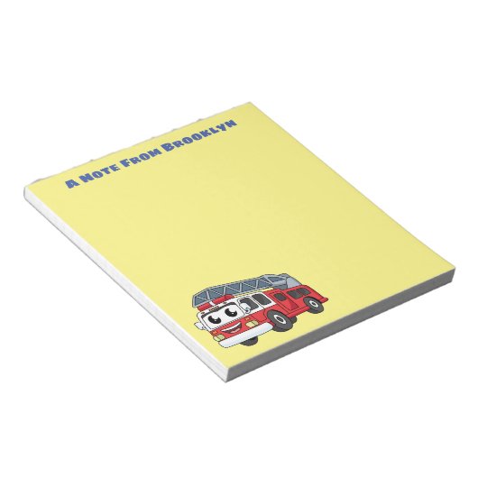 Niedlicher Motor Cartoon Notizblock (angewinkelt)