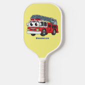 Niedlicher Motor Cartoon Pickleball Schläger (Rückseite)
