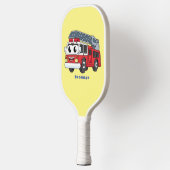 Niedlicher Motor Cartoon Pickleball Schläger (Links)