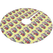 Niedlicher Motor Cartoon Polyester Weihnachtsbaumdecke (Schrägansicht)