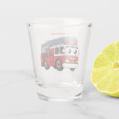 Niedlicher Motor Cartoon Schnapsglas (Rückseite)