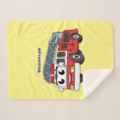 Niedlicher Motor Cartoon Sherpadecke (Vorderseite (Horizontal))