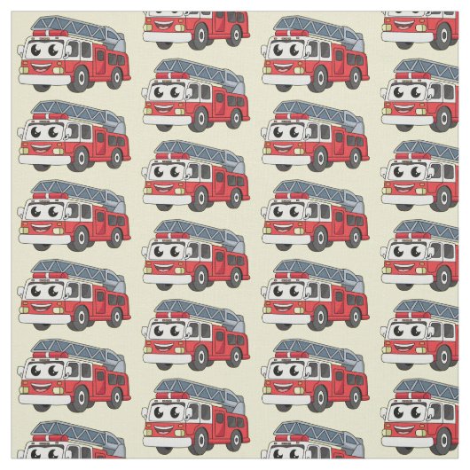 Niedlicher Motor Cartoon Stoff (Muster)