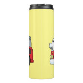 Niedlicher Motor Cartoon Thermosbecher (Rückseite)