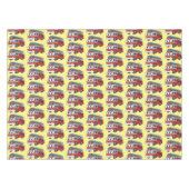Niedlicher Motor Cartoon Tischdecke (Vorderseite (Horizontal))