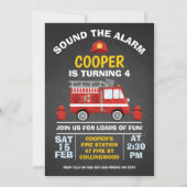 Niedlicher Motor Chalkboard Geburtstag Einladung (Vorderseite)