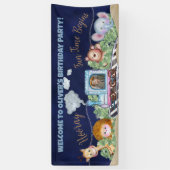 Niedlicher Motor Geburtstagsparty Banner (Vertikal)