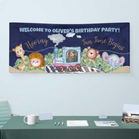 Niedlicher Motor Geburtstagsparty Banner (Messe)