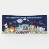 Niedlicher Motor Geburtstagsparty Banner (Horizontal)