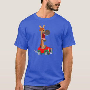 Niedlicher motorisierter Cartoon Pferd T - Shirt
