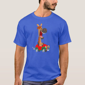 Niedlicher motorisierter Cartoon Pferd T - Shirt