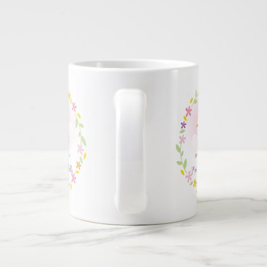 Niedlicher Mr. and Mrs. Honey Bee First Christmas Jumbo-Tasse (Rückseite)