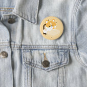Niedlicher müder Corgi Button (Beispiel)
