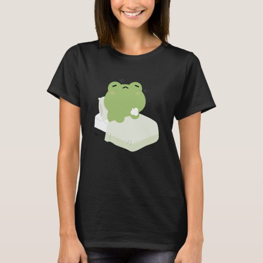 Niedlicher müder Frosch T-Shirt (Vorderseite)
