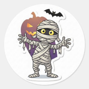 Niedlicher Mummy Halloween Sticker   Spooky & Fun 