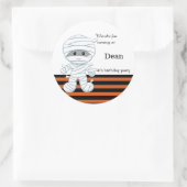 Niedlicher Mummy Runder Aufkleber (Tasche)