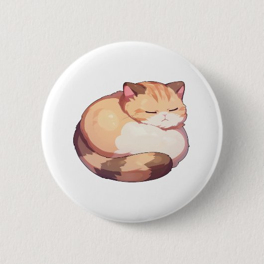 Niedlicher Munchkin Cat Sleeping Classic T - Shirt Button (Vorderseite)
