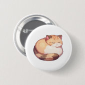 Niedlicher Munchkin Cat Sleeping Classic T - Shirt Button (Vorne & Hinten)