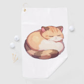 Niedlicher Munchkin Cat Sleeping Classic T - Shirt Golfhandtuch (Insitu)