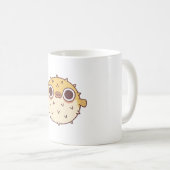 Niedlicher mürrischer Kugelfisch Kaffeetasse (VorderseiteRechts)