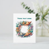 Niedlicher Muschelkranz Postkarte (Stehend Vorderseite)