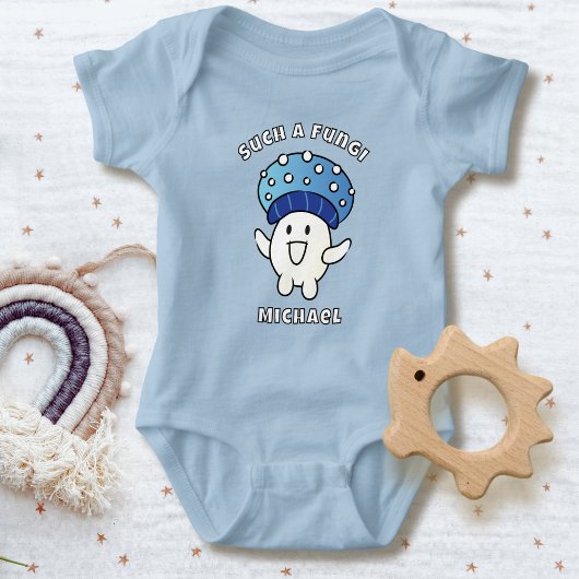 Niedlicher Mushroom Cartoon Funny Sprichwort Kawai Baby Strampler