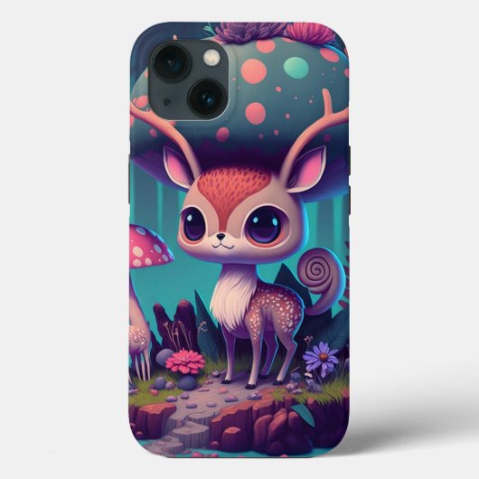 Niedlicher Mushroom Deer Fantasy Case-Mate iPhone Hülle (Rückseite)