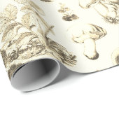 Niedlicher Mushroom Frosch Schneckenwald Beige Mus Geschenkpapier (Rolleneckpunkt)