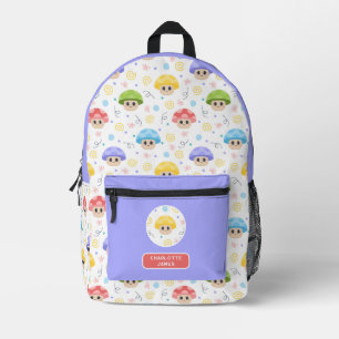 Niedlicher Mushroom Kinder Cartoon Personalisierte Bedruckter Rucksack