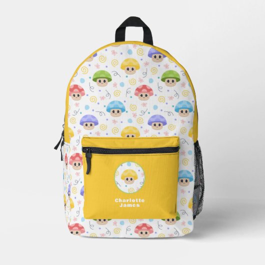Niedlicher Mushroom Kinder Cartoon Personalisierte Bedruckter Rucksack (Vorderseite)