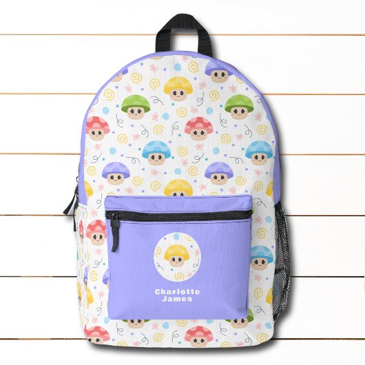 Niedlicher Mushroom Kinder Cartoon Personalisierte Bedruckter Rucksack
