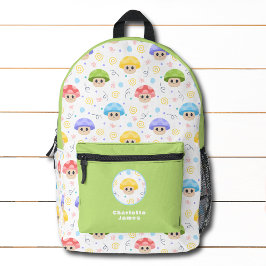 Niedlicher Mushroom Kinder Cartoon Personalisierte Bedruckter Rucksack