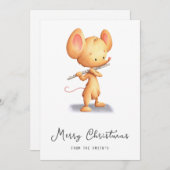 Niedlicher Musiker frohe Weihnachten (Vorne/Hinten)