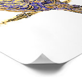 Niedlicher Musiknote-Bird Poster (Ecke)