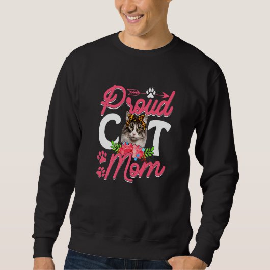 Niedlicher Muttertag der Katzenkatze Mama Sweatshirt (Vorderseite)