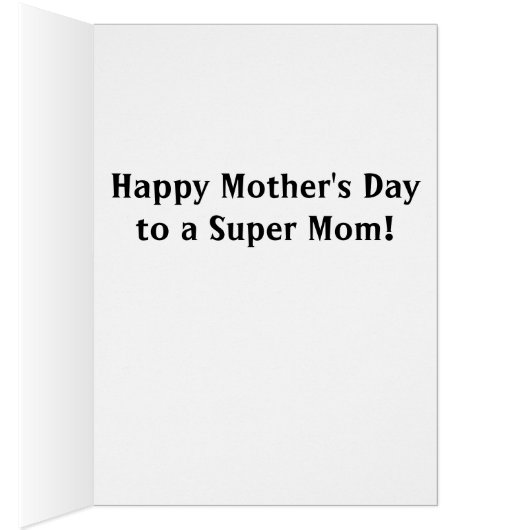 Niedlicher Muttertag der Super Mama (Innen (Rechts))