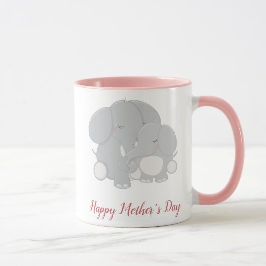 Niedlicher Muttertag für Mama und Baby Elefant Tasse (Rechts)